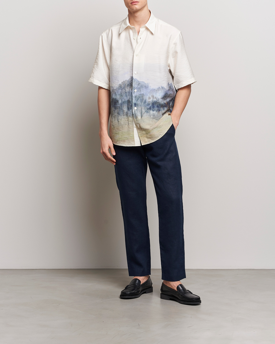 Herren | Hosen | NN07 | Theo Linen Trousers Navy Blue