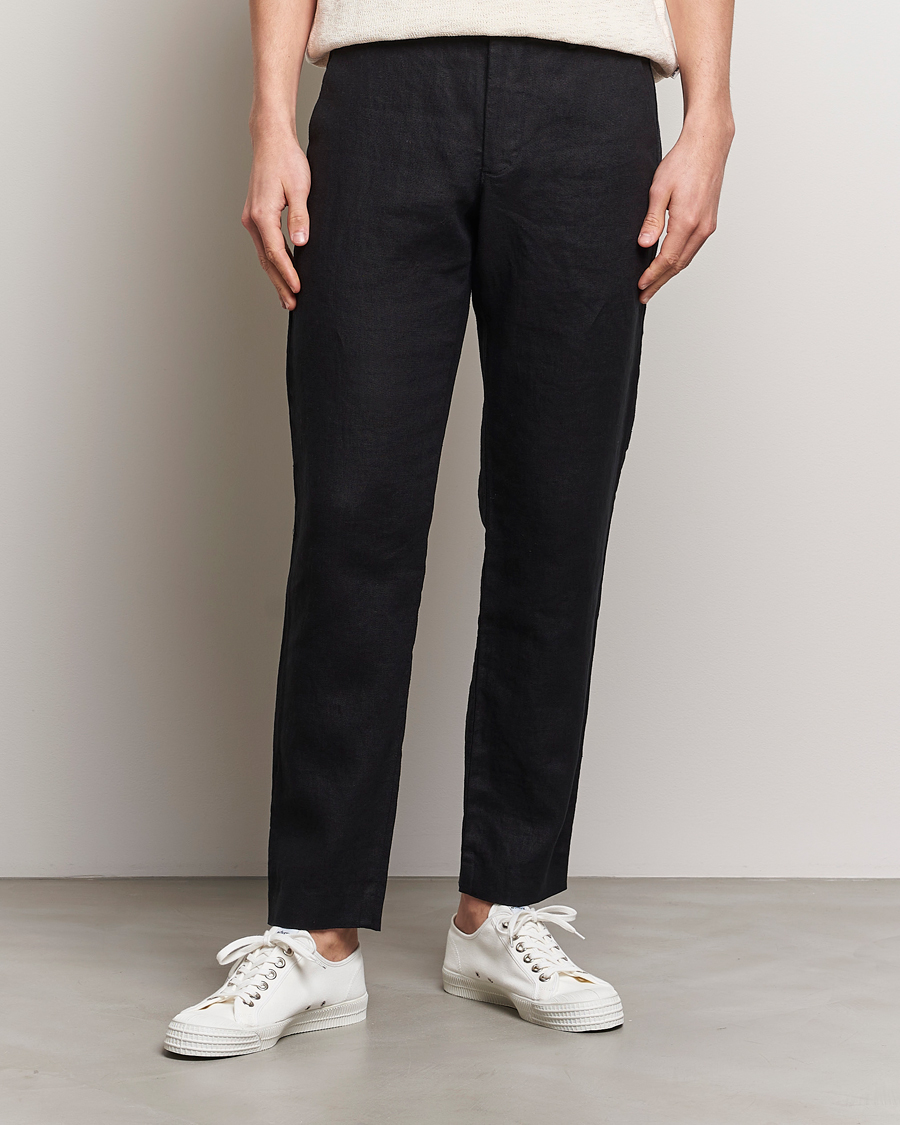 Herr | Kläder | NN07 | Theo Linen Trousers Black