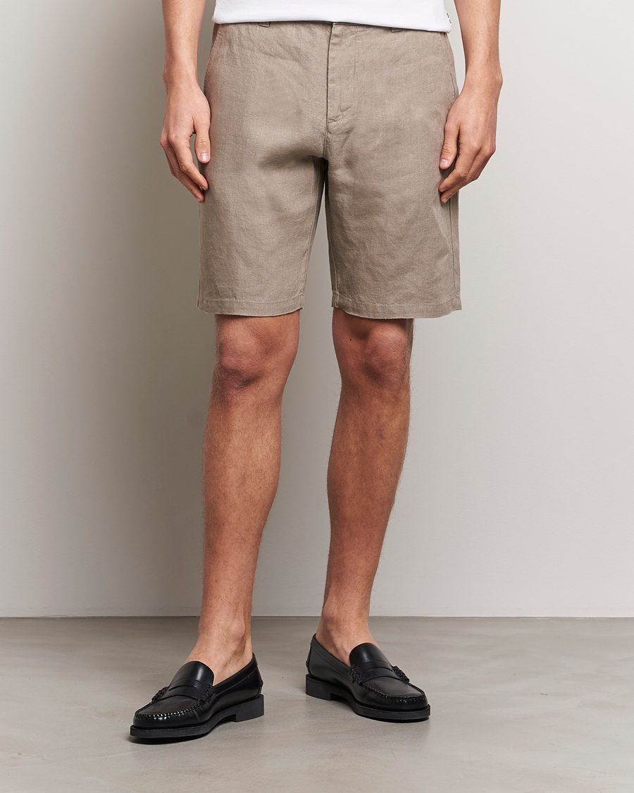 Men | Clothing | NN07 | Crown Linen Shorts Greige