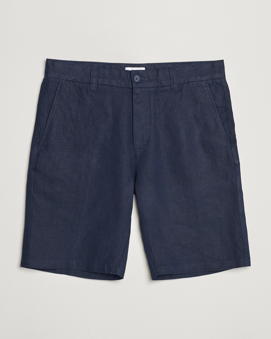 Herren | Shorts | NN07 | Crown Linen Shorts Navy Blue
