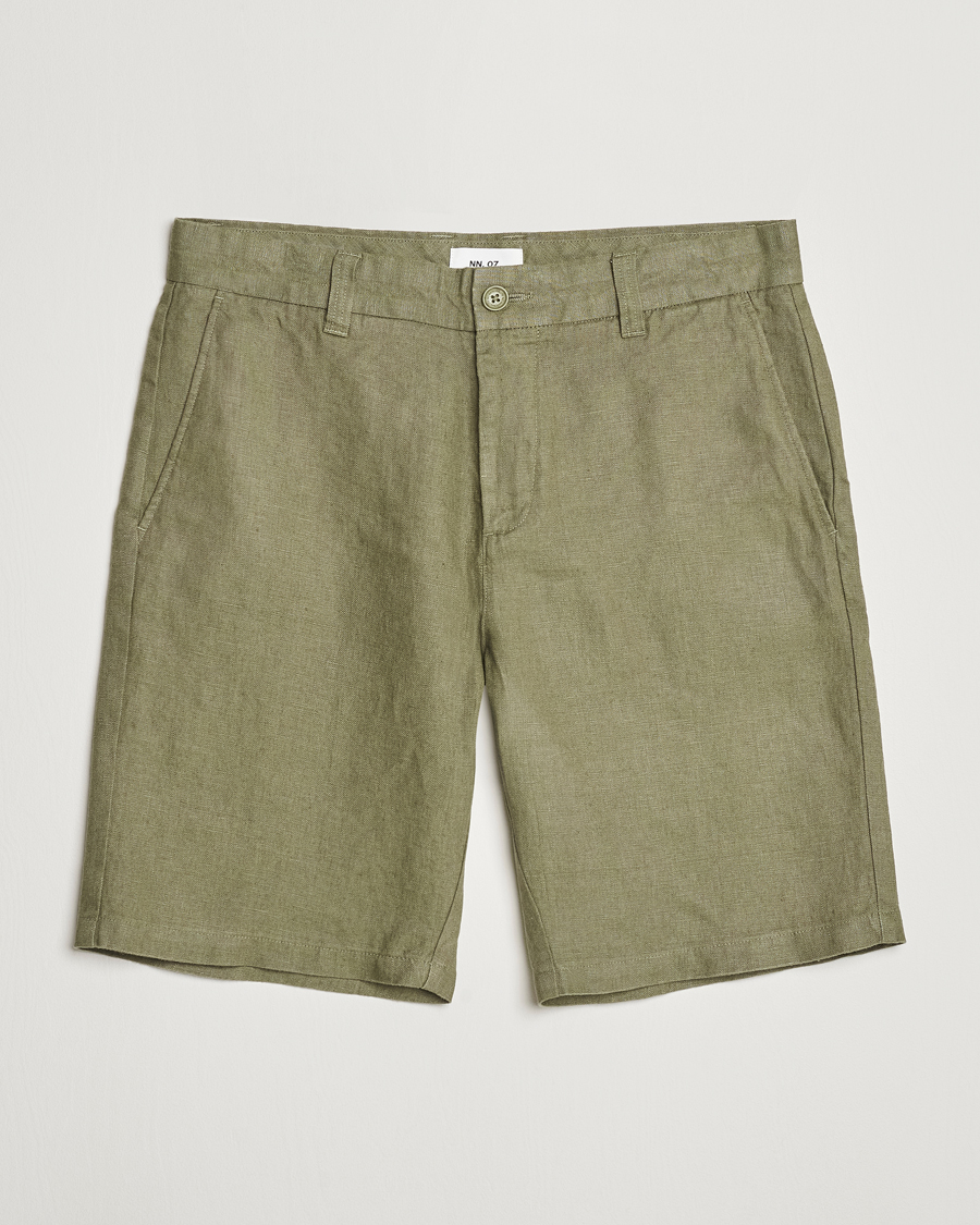 Herren | Shorts | NN07 | Crown Linen Shorts Lichten Green