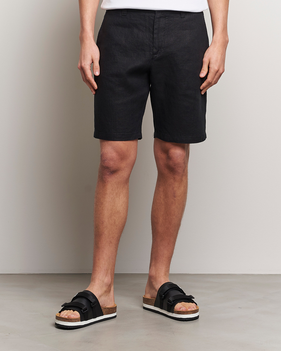 Herren | Neue Produktbilder | NN07 | Crown Linen Shorts Black