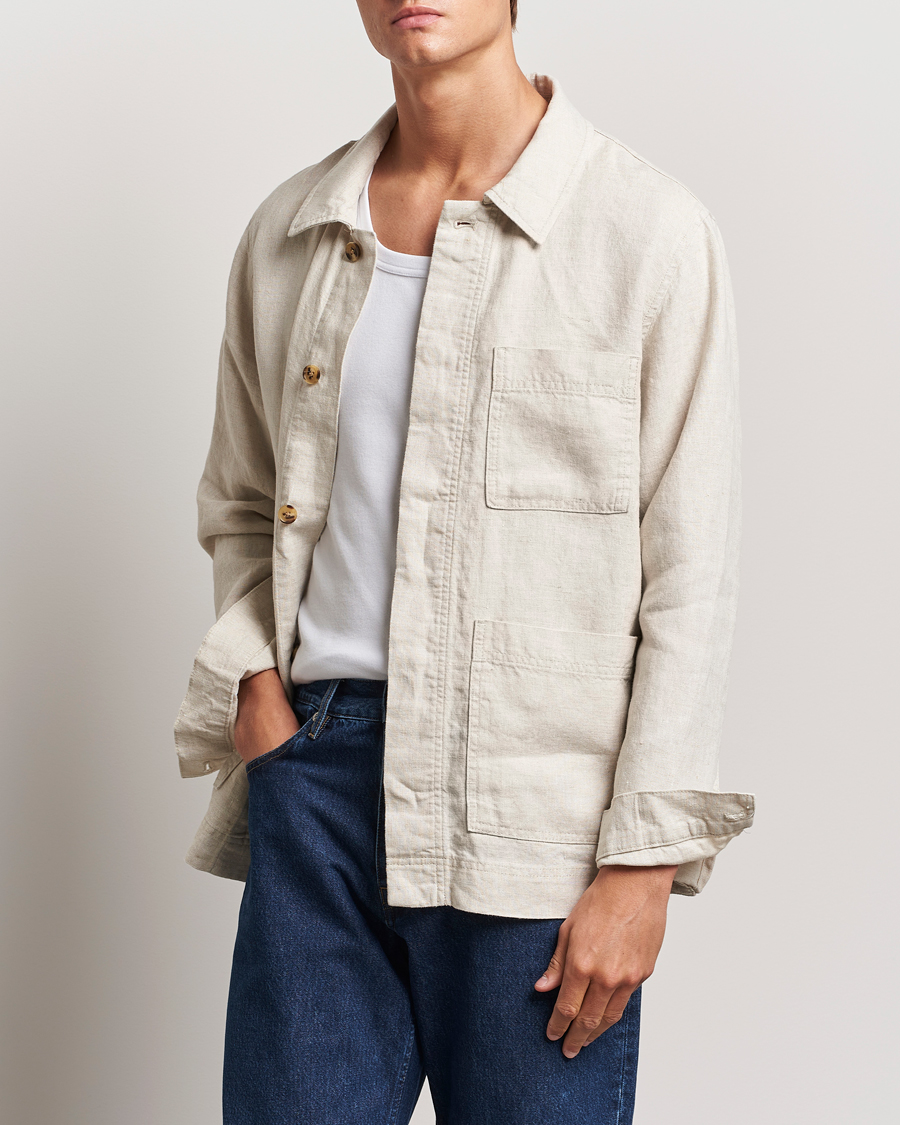 Herren |  | NN07 | Olav Linen Overshirt Oat