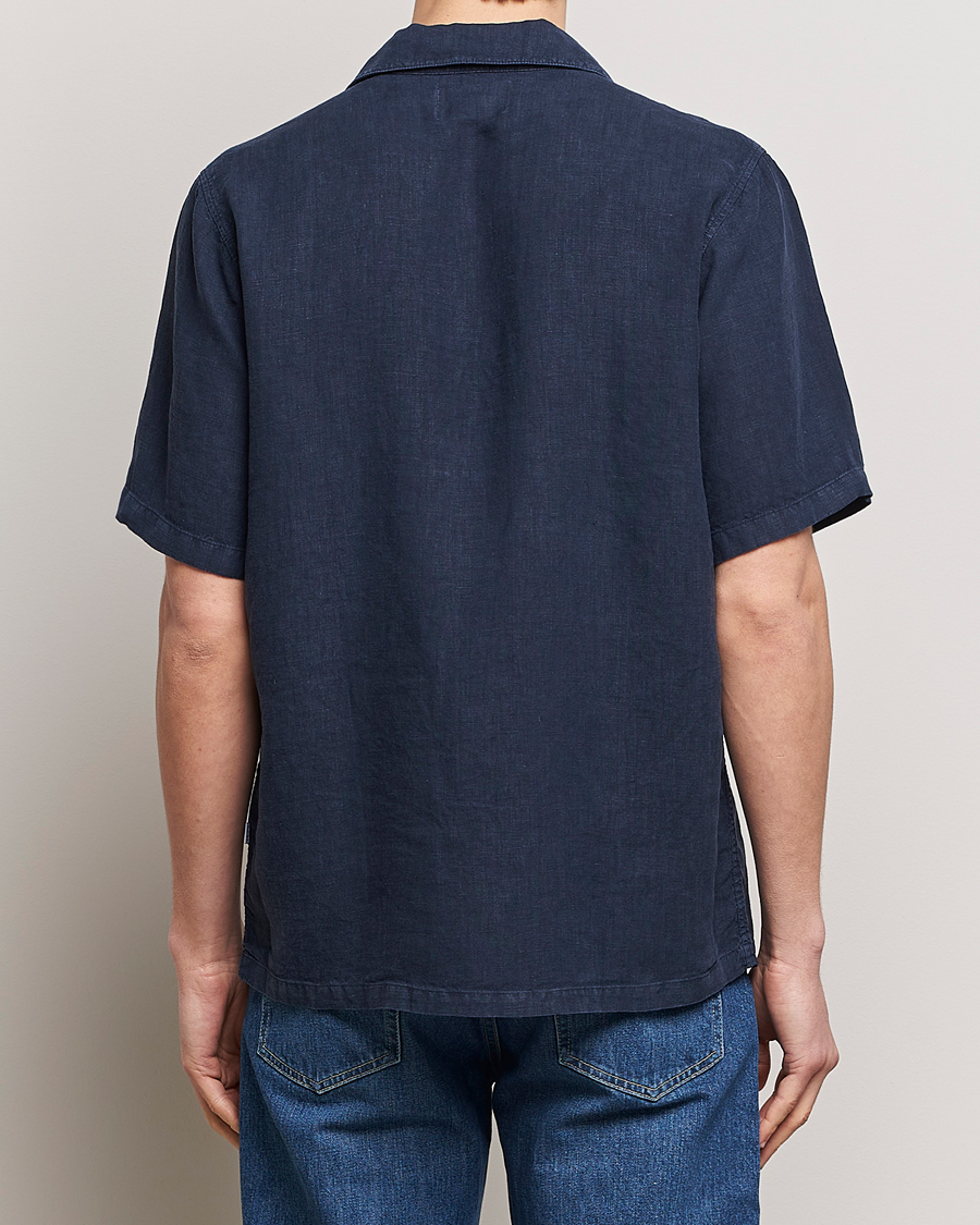 Herren | Hemden | NN07 | Julio Linen Resort Shirt Navy Blue