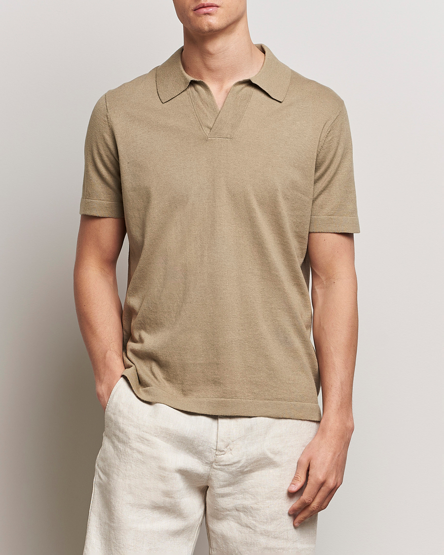 Herre | Polotrøjer | NN07 | Ryan Cotton/Linen Polo Greige