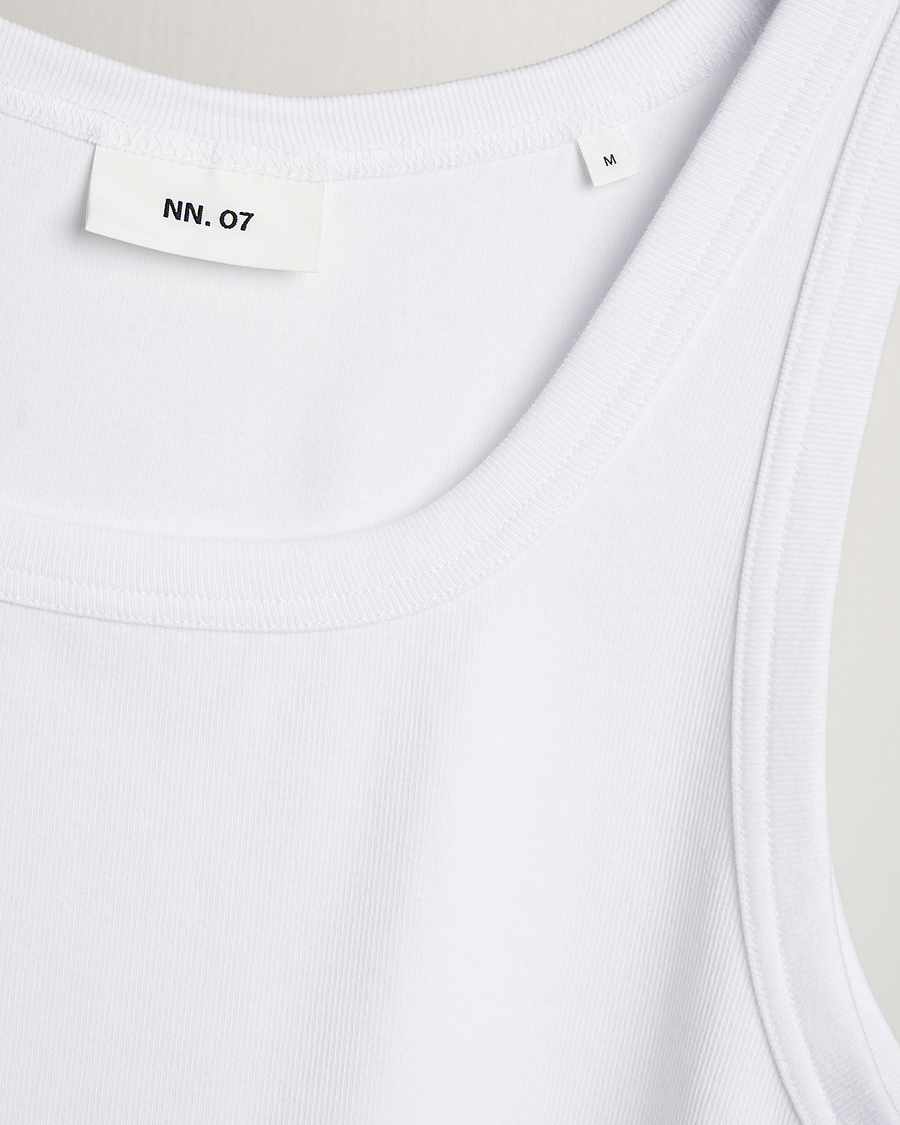 Men | Linen T-shirts | NN07 | Mick Tank Top White