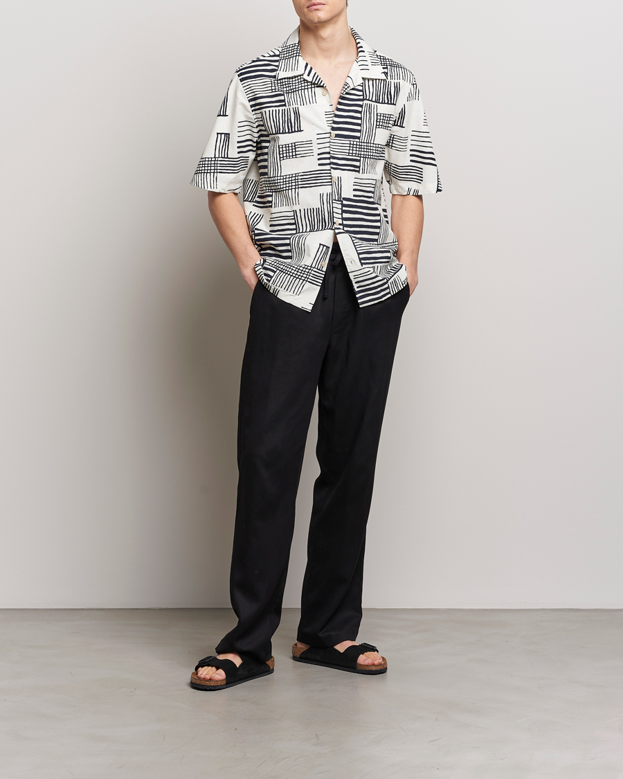 Herren | Hemden | NN07 | Ole Printed Short Sleeve Shirt Black Multi