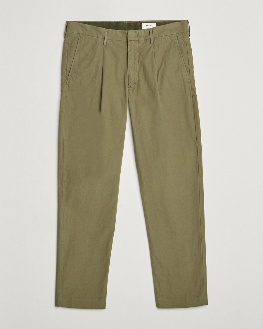 Herren |  | NN07 | Bill Cotton Trousers Capers Green