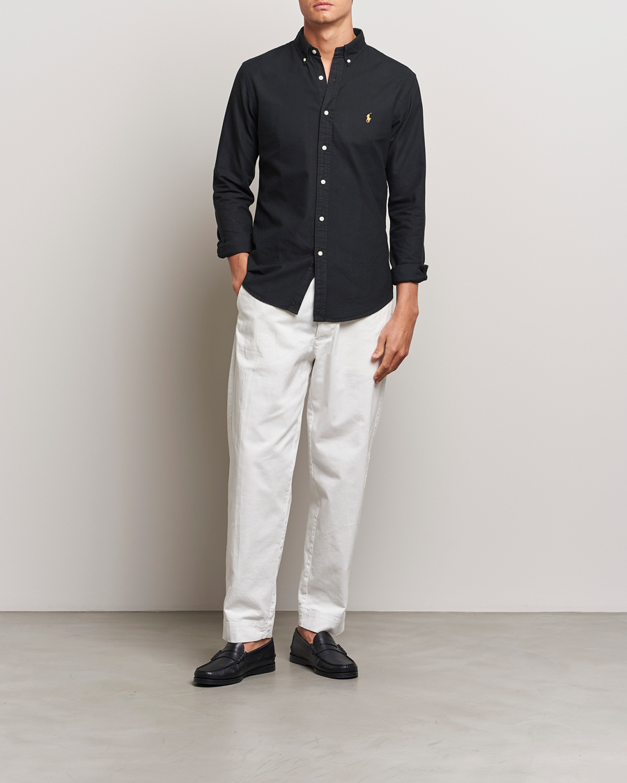 Herren | Hemden | Polo Ralph Lauren | Slim Fit Oxford Shirt Polo Black