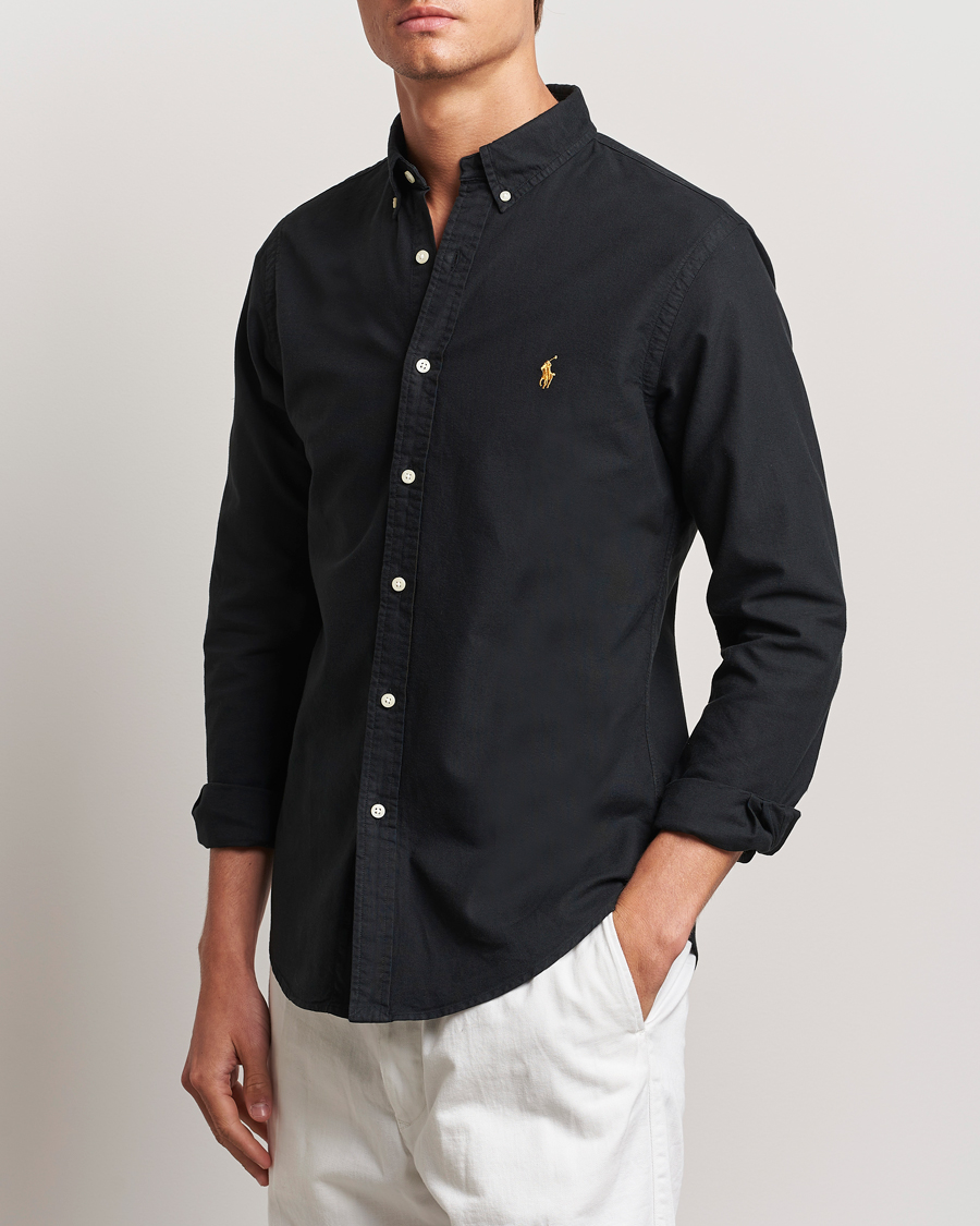 Herren | Freizeithemden | Polo Ralph Lauren | Slim Fit Oxford Shirt Polo Black