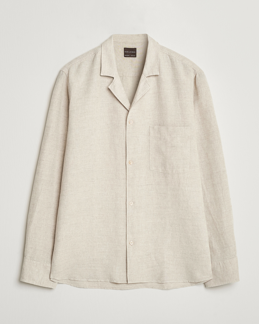 Herren | Hemden | Oscar Jacobson | Helios Reg Shirt Beige