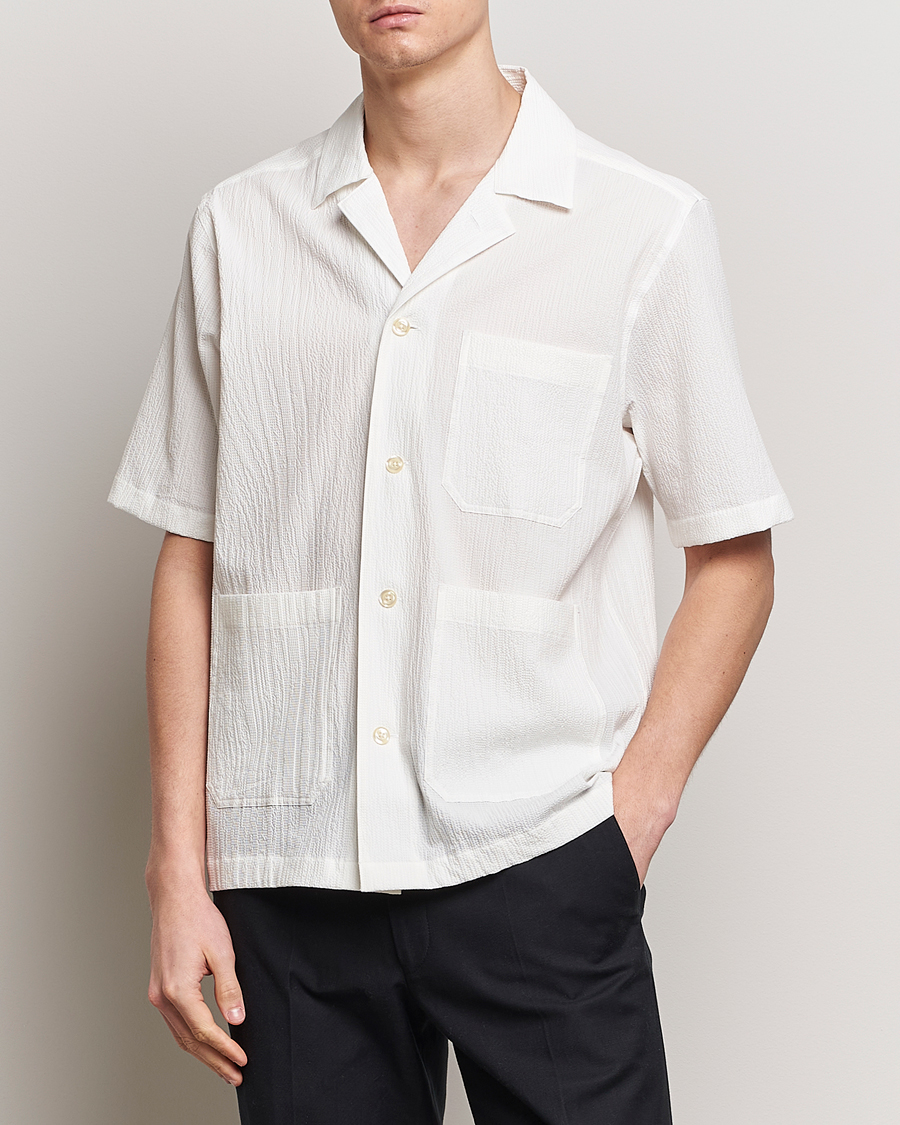 Men |  | Oscar Jacobson | Hanks Reg Seersucker Shirt White