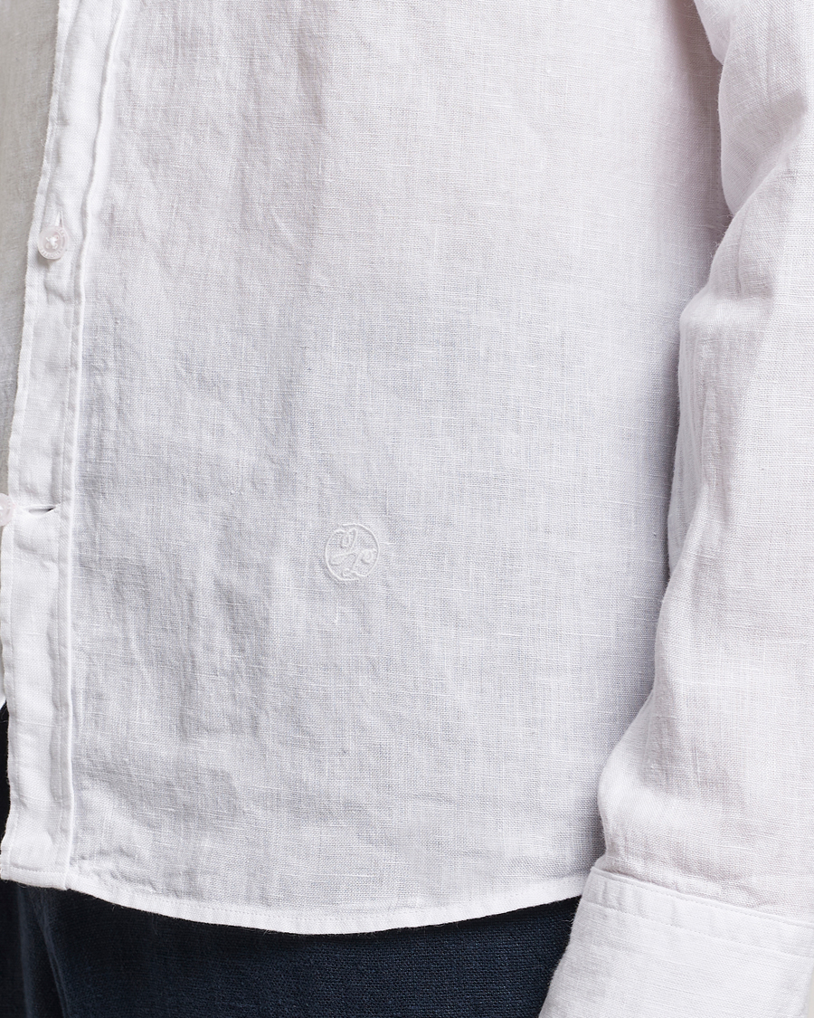 Herren | Hemden | J.Lindeberg | Slim Linen Melange Shirt White