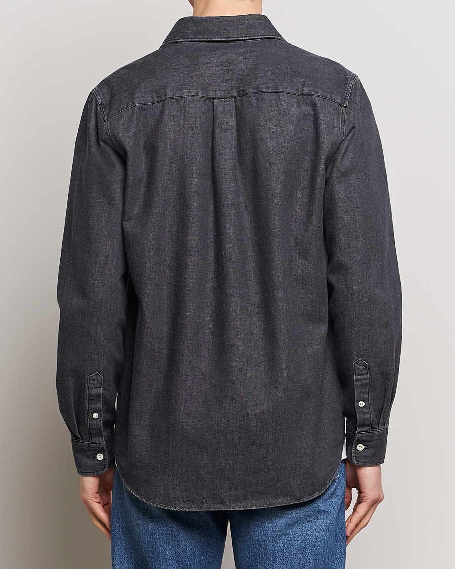 Herren | Hemden | A Day's March | Mason Sturdy Denim Shirt Off Black
