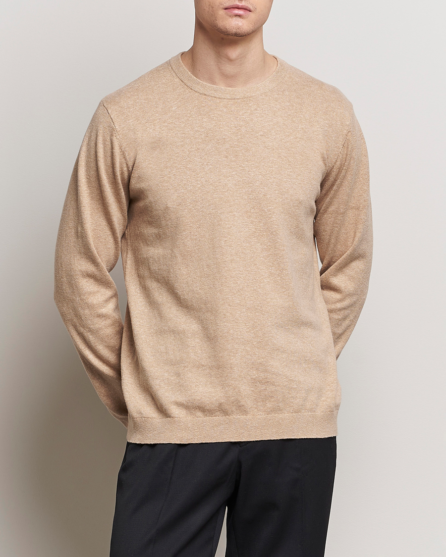 Herren | A Day's March | A Day's March | Alagon Cotton/Linen Crew Khaki