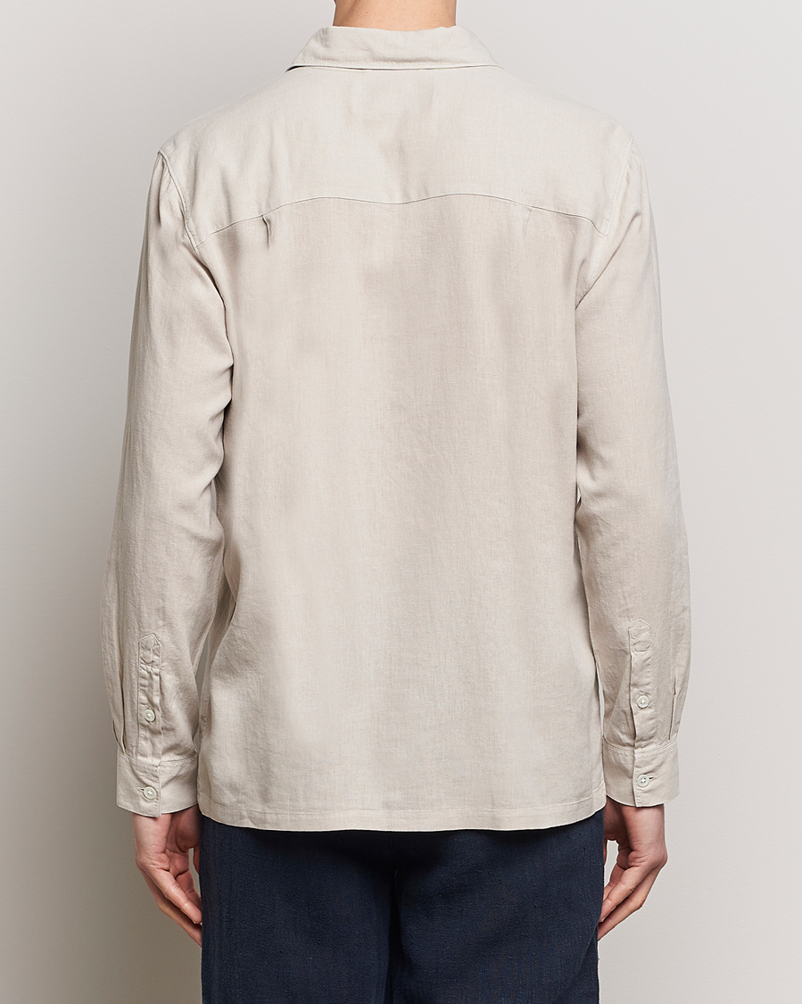Herren | Hemden | A Day's March | Balain Linen/Viscose Shirt Dove