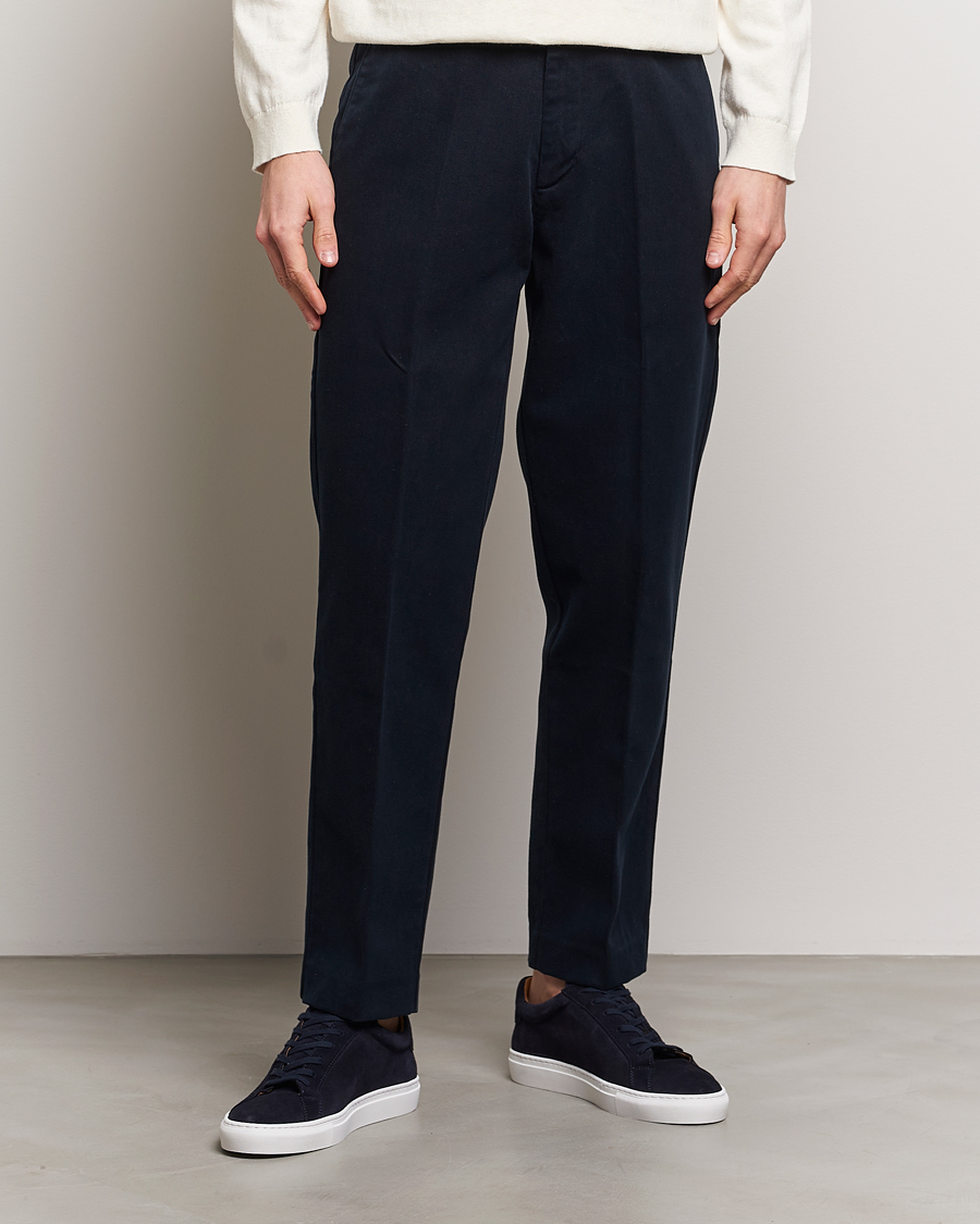 Herren | Kleidung | A Day's March | Miller Cotton/Lyocell Trousers Navy