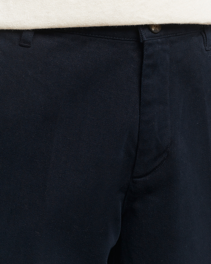 Herren | Hosen | A Day's March | Miller Cotton/Lyocell Trousers Navy