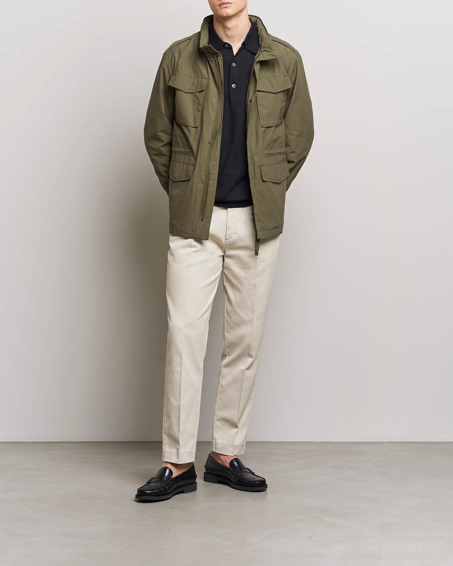 Herren | Hosen | A Day's March | Miller Cotton Lyocell Trousers Oyster