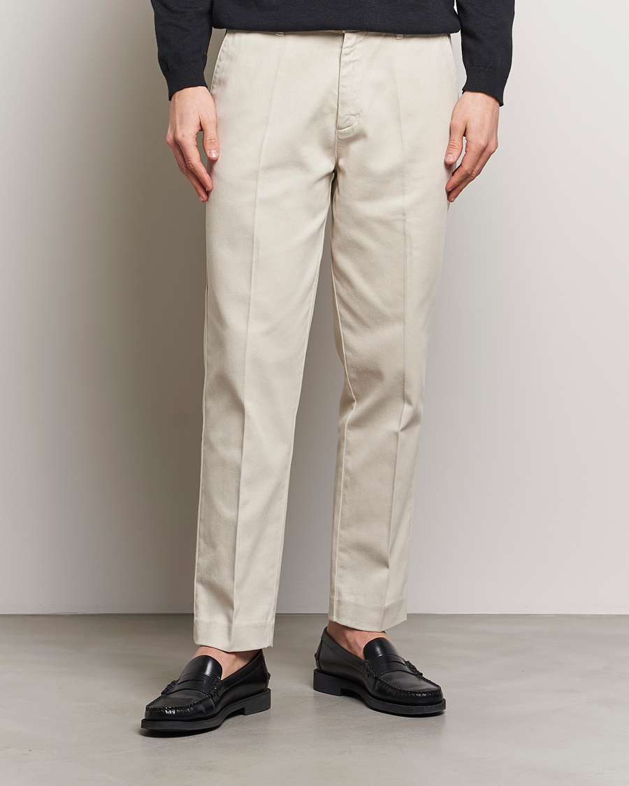 Herren | Hosen | A Day's March | Miller Cotton Lyocell Trousers Oyster