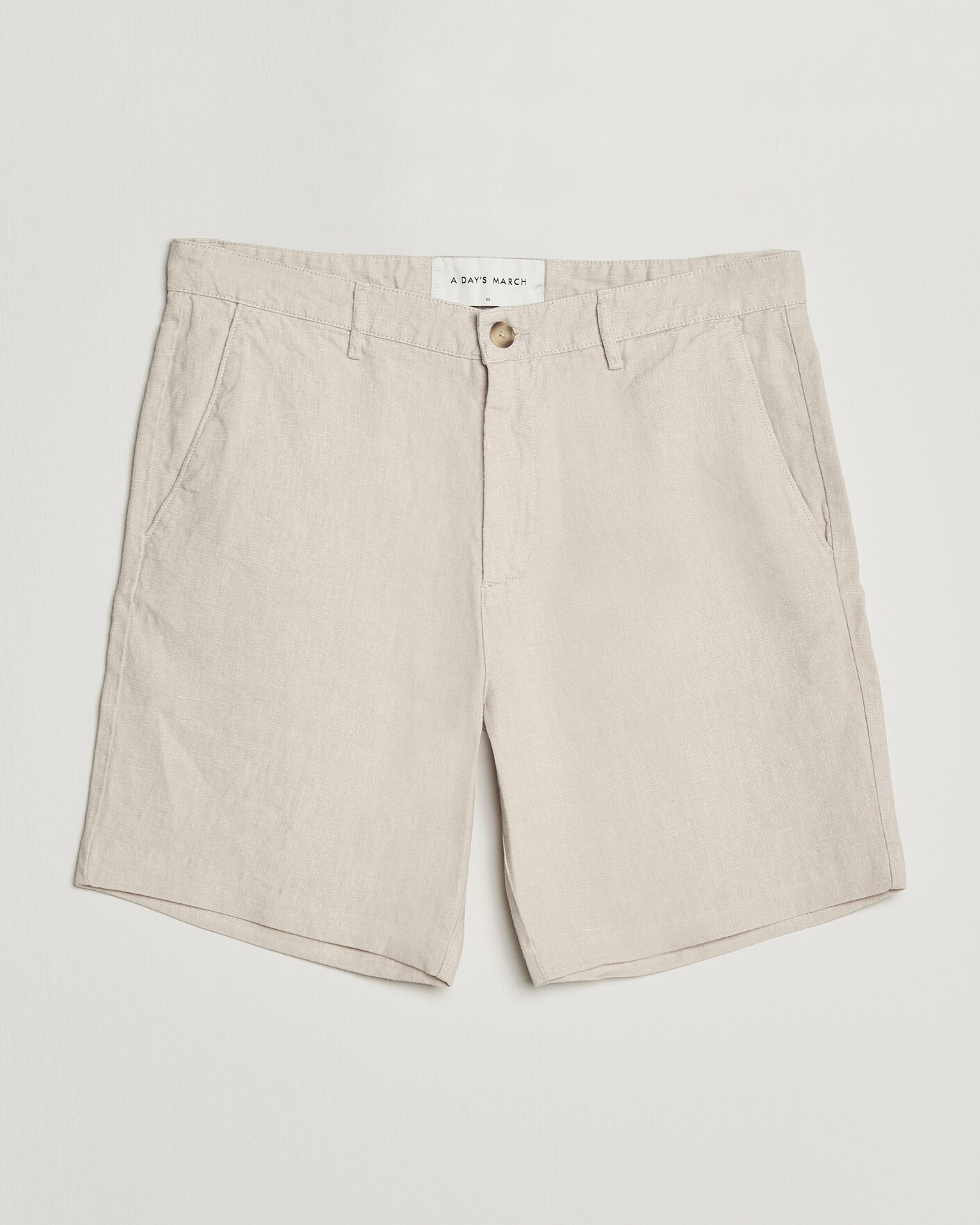 Herren | Neu im Onlineshop | A Day's March | Luny Linen Shorts Oyster