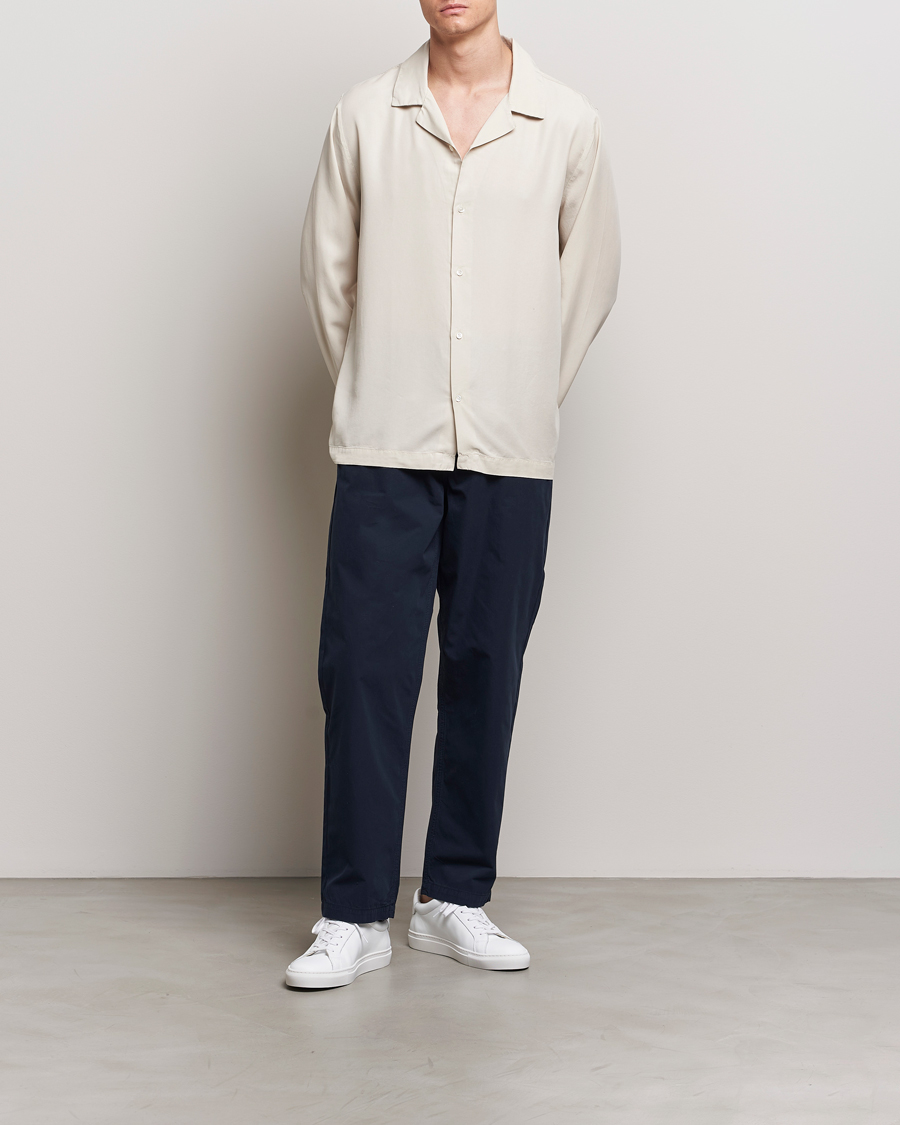 Herren | Hemden | A Day's March | Chase Camp Collar Lyocell Shirt Oyster