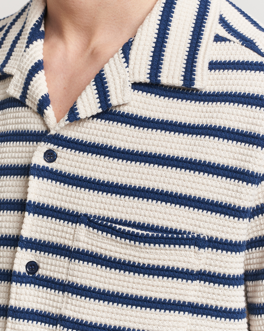 Herren | Hemden | J.Lindeberg | Tiro Resort Stripe Shirt Estate Blue
