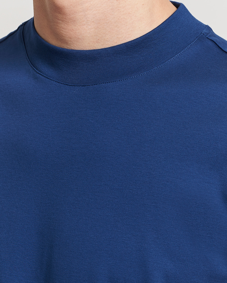 Herren | T-Shirts | J.Lindeberg | Ace Mock Neck T-Shirt Estate Blue