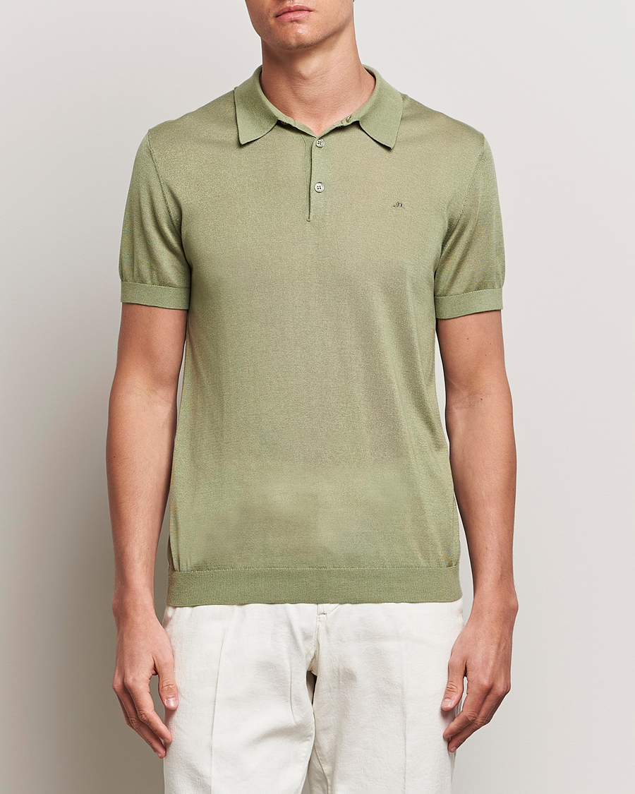 Herre | Tøj | J.Lindeberg | Ridge Lyocell Silk Polo Oil Green