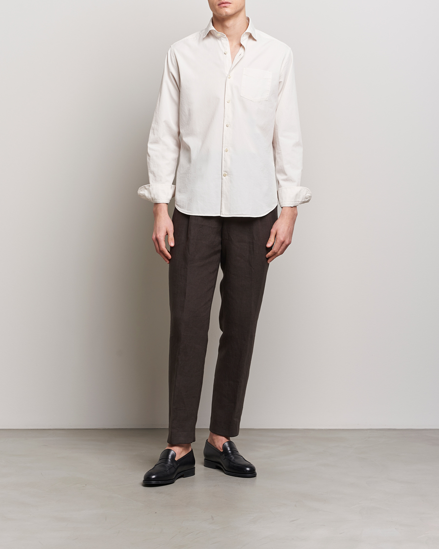 Herren | Hemden | Oscar Jacobson | Reg Fit Wide Spread C GD Twill Ecru White