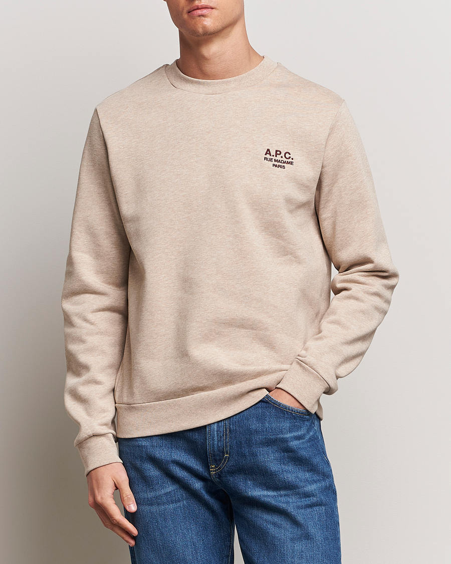 Herren | Pullover | A.P.C. | Sweatshirt Rue Madame Beige Chine