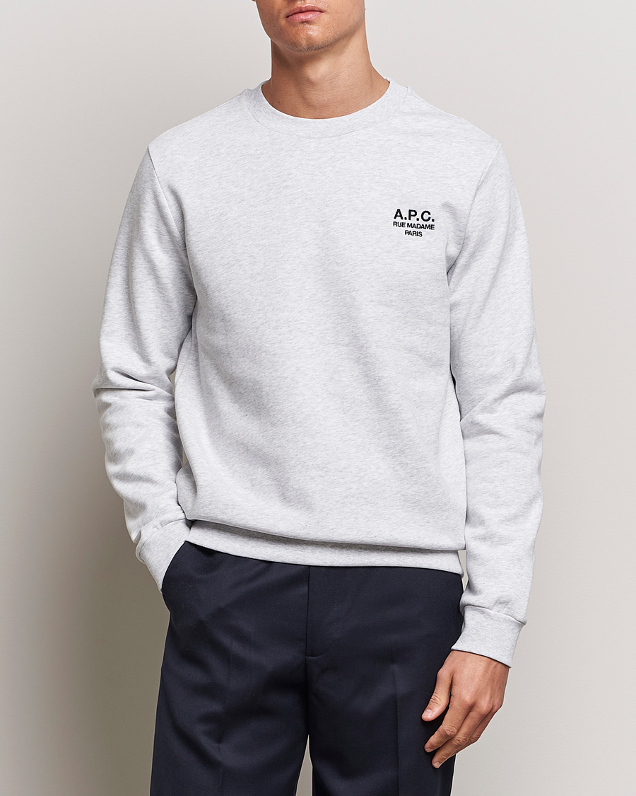Herren | Pullover | A.P.C. | Rue Madame Sweatshirt Heather Grey/Black