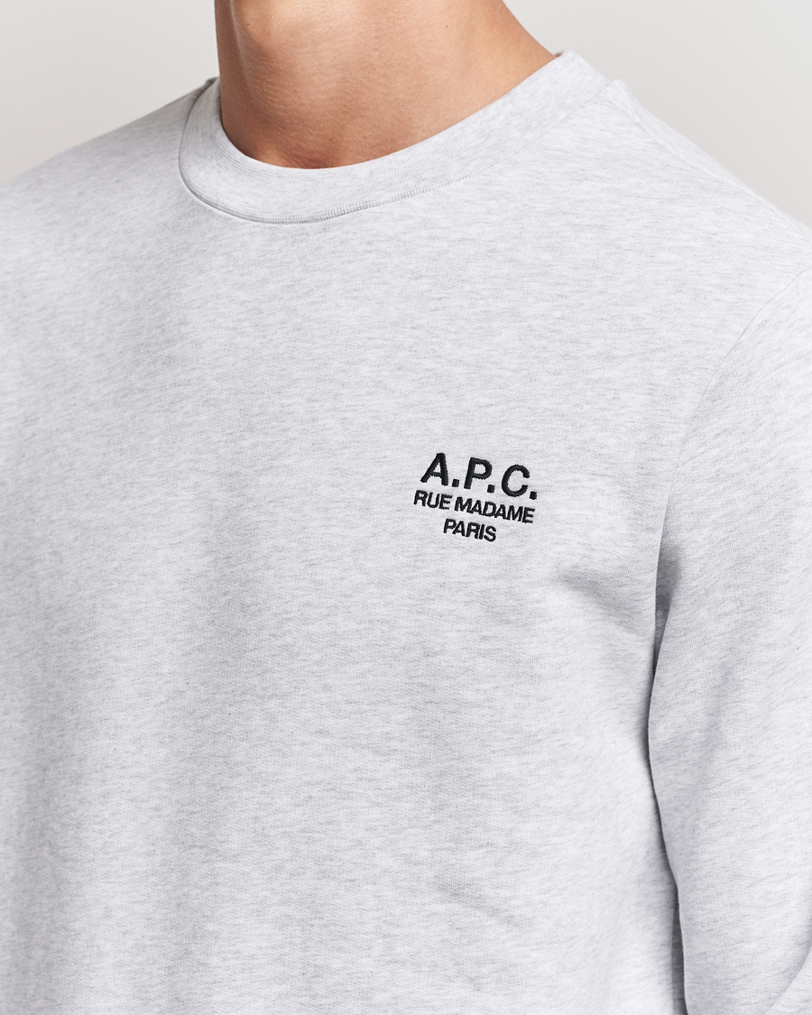Herren | Pullover | A.P.C. | Rue Madame Sweatshirt Heather Grey/Black