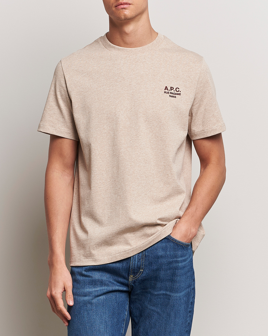 Herren |  | A.P.C. | Rue Madame T-Shirt Beige Chine