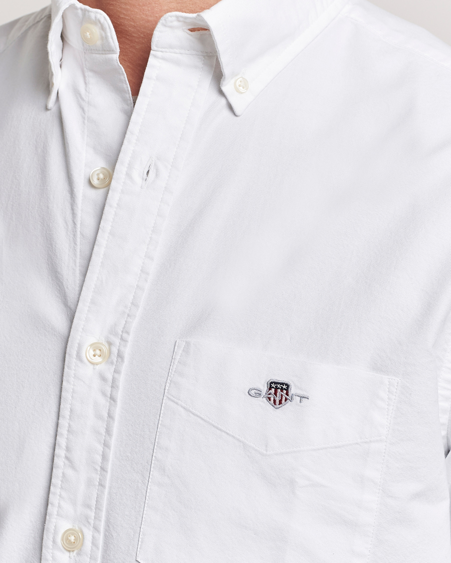 Herren | Hemden | GANT | Regular Short Sleeve Oxford Shirt White