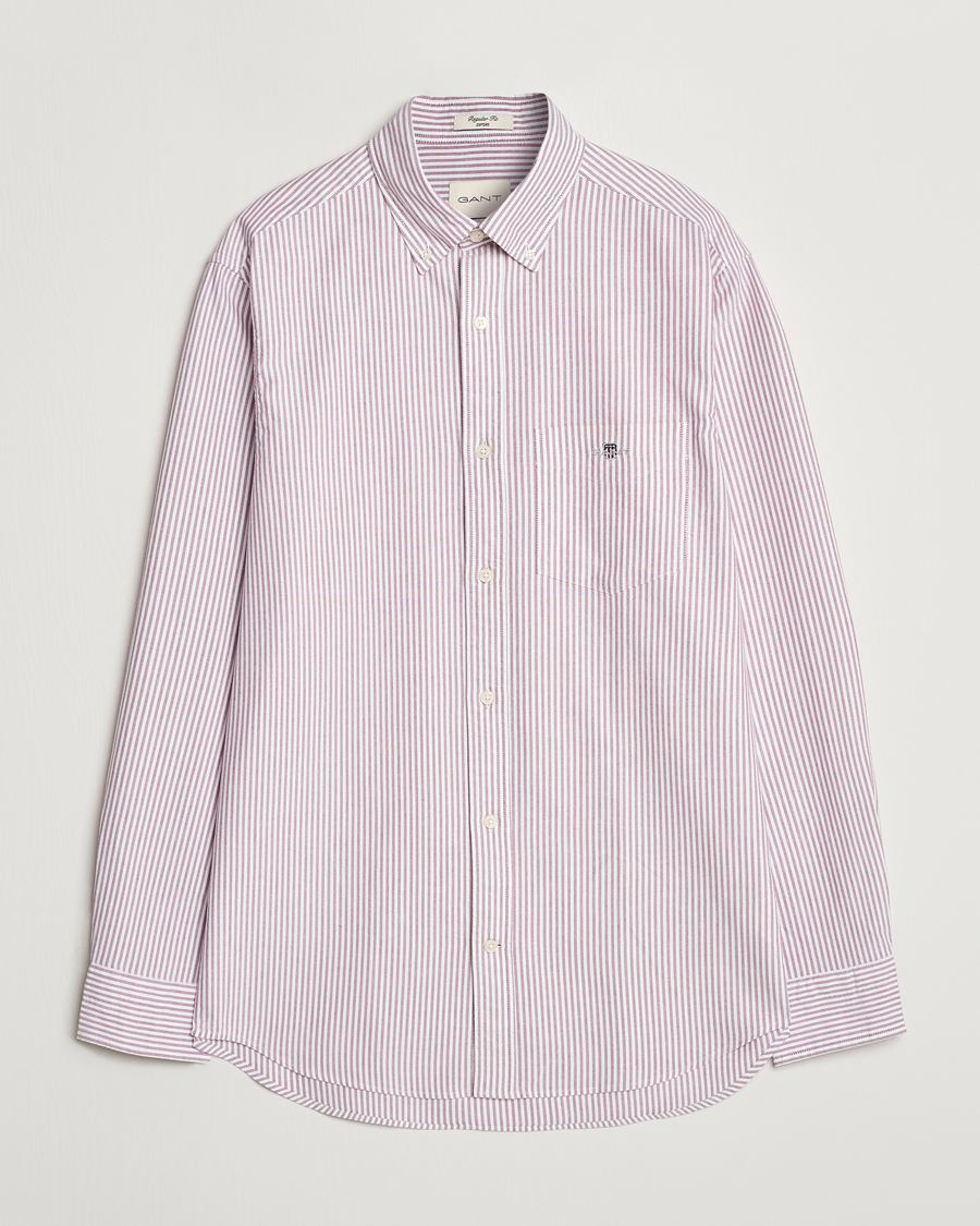 Herren | Hemden | GANT | Reg Oxford Banker Stripe Shirt Pale Syren