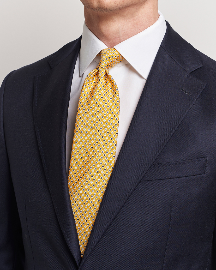 Herr |  | E. Marinella | 3-Fold Printed Silk Tie Yellow