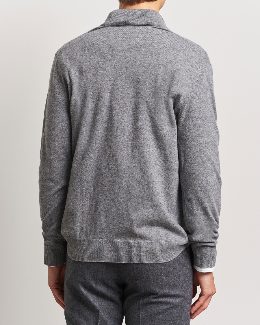 Herren | Pullover | Charles Tyrwhitt | Pure Cashmere Zip Neck Jumper Grey
