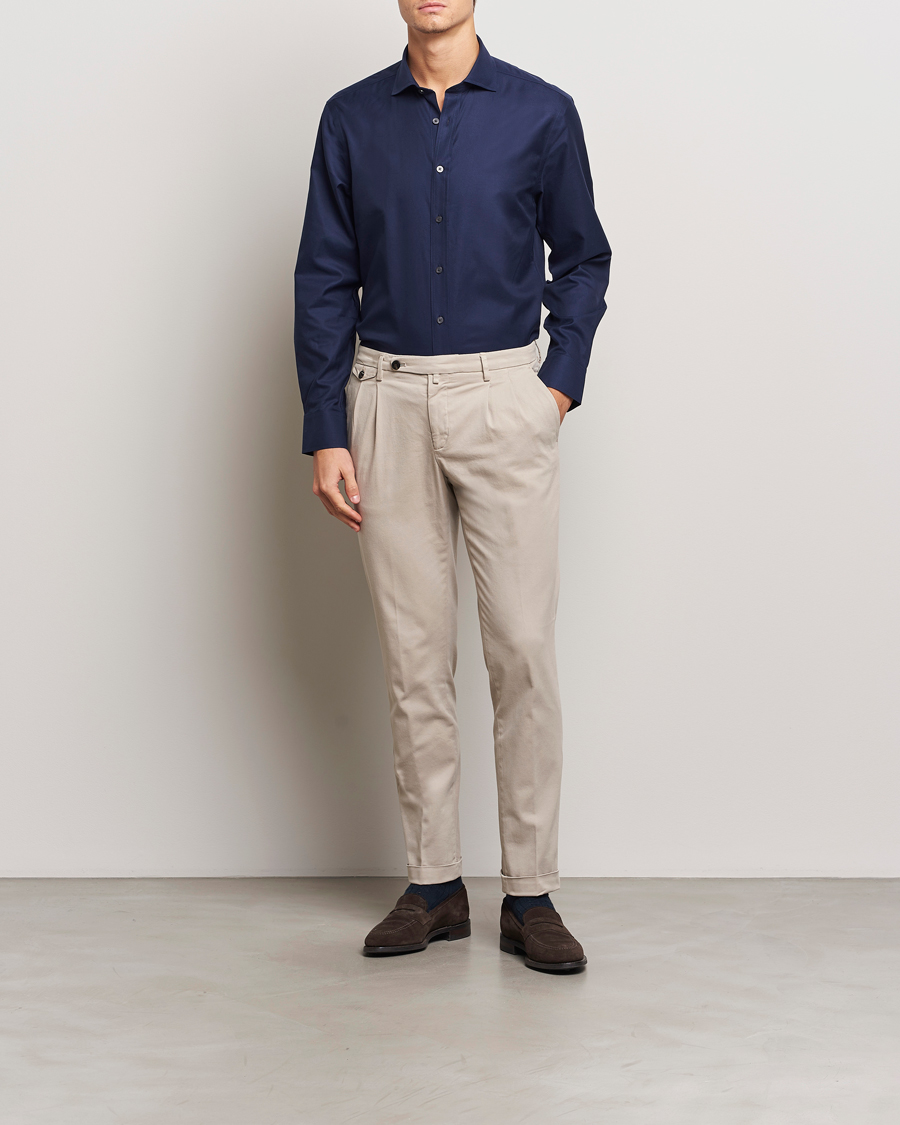 Herren | Hemden | Charles Tyrwhitt | Slim Fit Non Iron Cotton Twill Shirt Navy