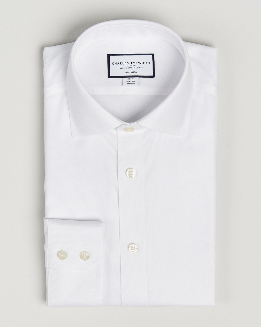 Herren | Hemden | Charles Tyrwhitt | Slim Fit Non Iron Cotton Twill Shirt White