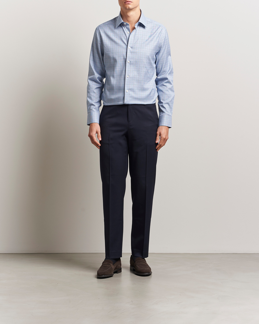 Herren | Hemden | Charles Tyrwhitt | Slim Fit Non Iron Prince of Wales Shirt Indigo Blue