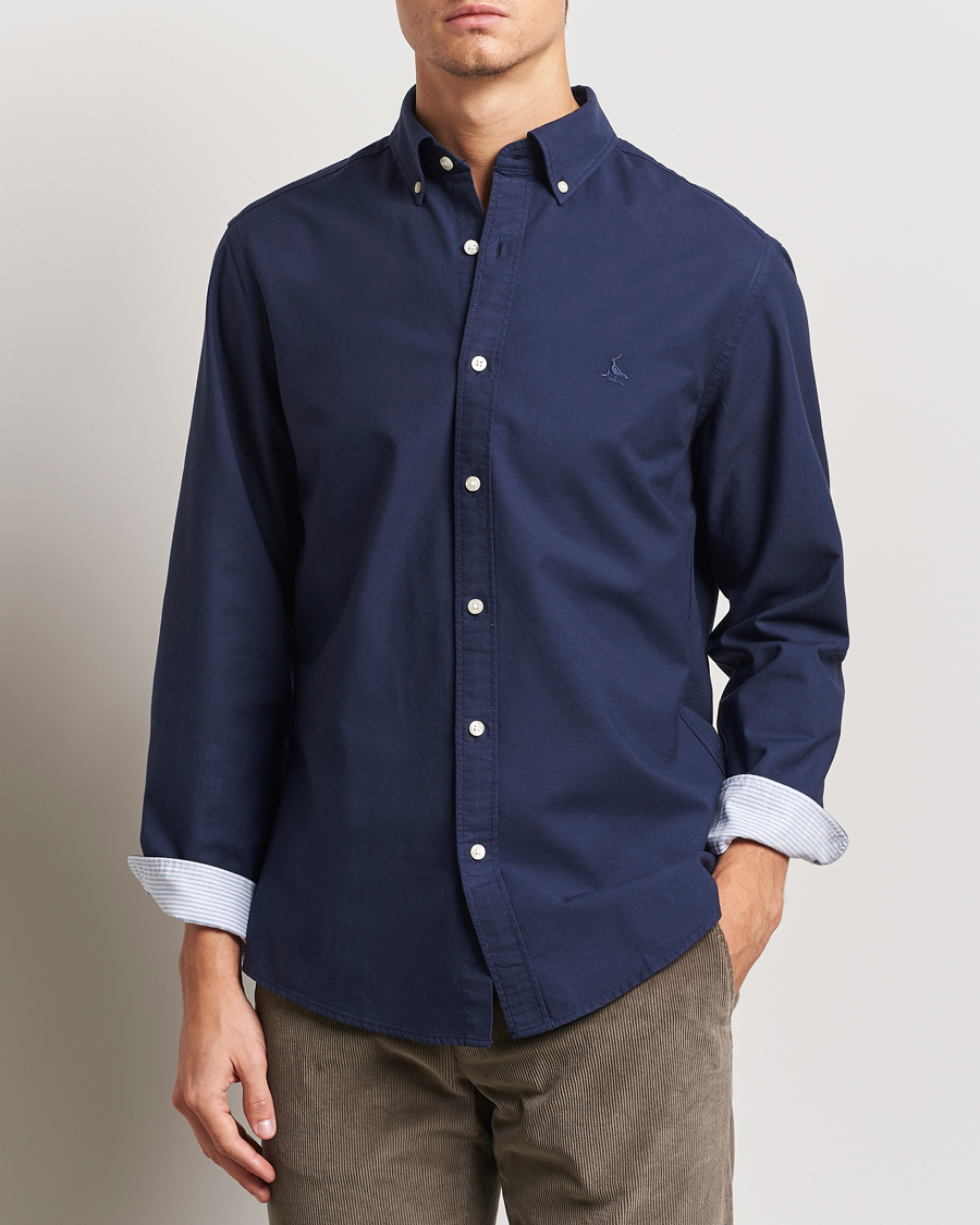 Herren | Hemden | Charles Tyrwhitt | Button Down Stretch Oxford Shirt Navy