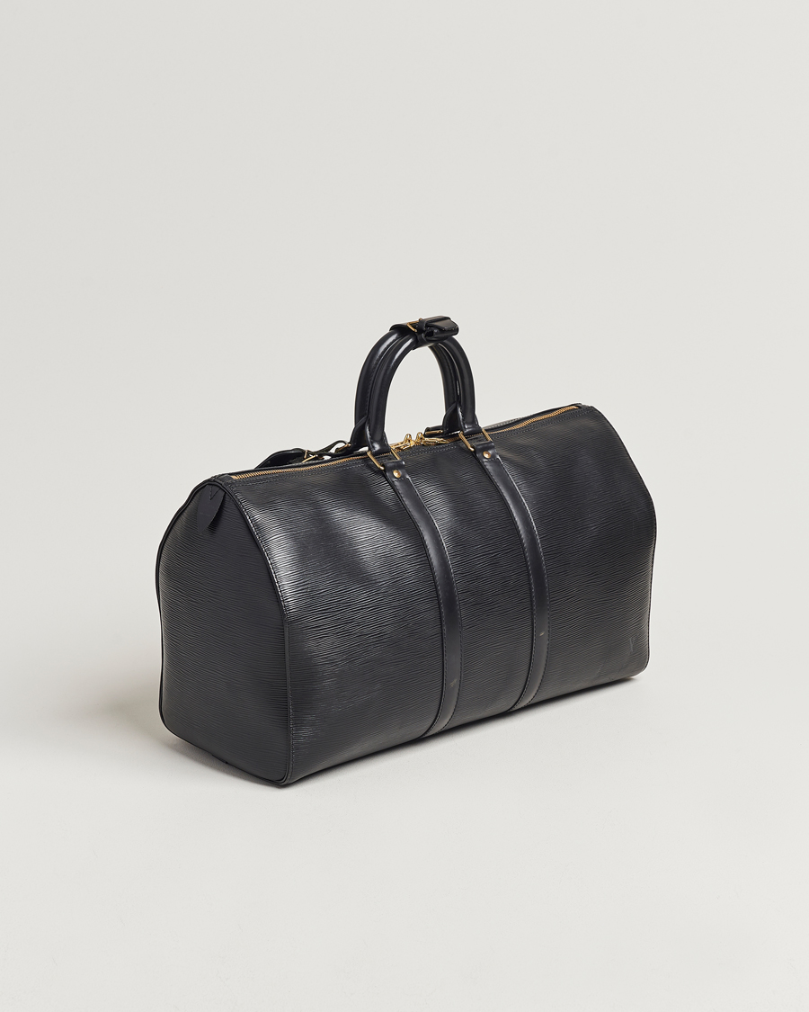 Herren | Louis Vuitton Pre-Owned Keepall 50 Epi Leather Travel Bag Black | Louis Vuitton Pre-Owned | Keepall 50 Epi Leather Travel Bag Black