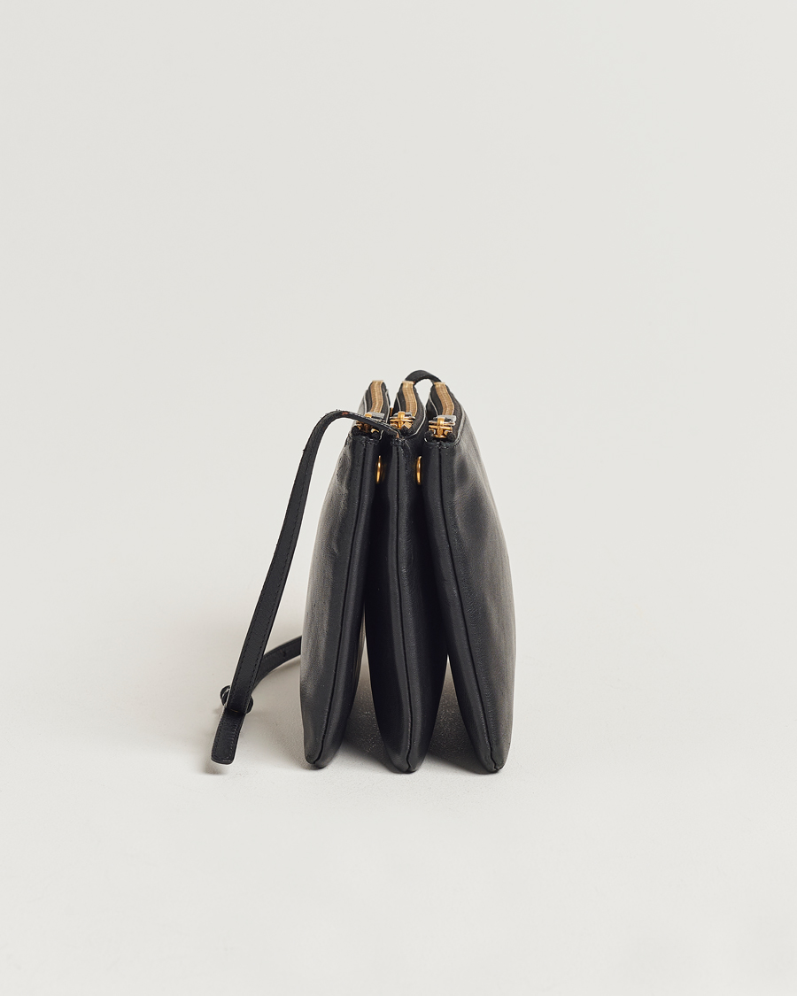 Herren | Celine Pre-Owned Trio Leather Handbag Black | Celine Pre-Owned | Trio Leather Handbag Black