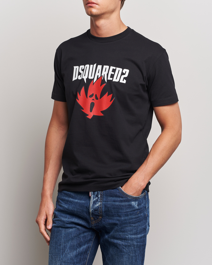 Herr | Nya produktbilder | Dsquared2 | Horror Leaf T-Shirt Black