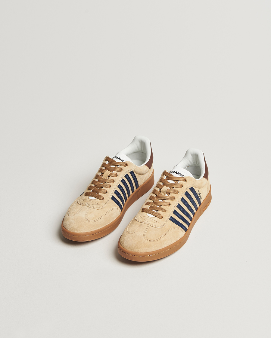 Herren | Dsquared2 Boxer Sneakers Beige/Blue | Dsquared2 | Boxer Sneakers Beige/Blue
