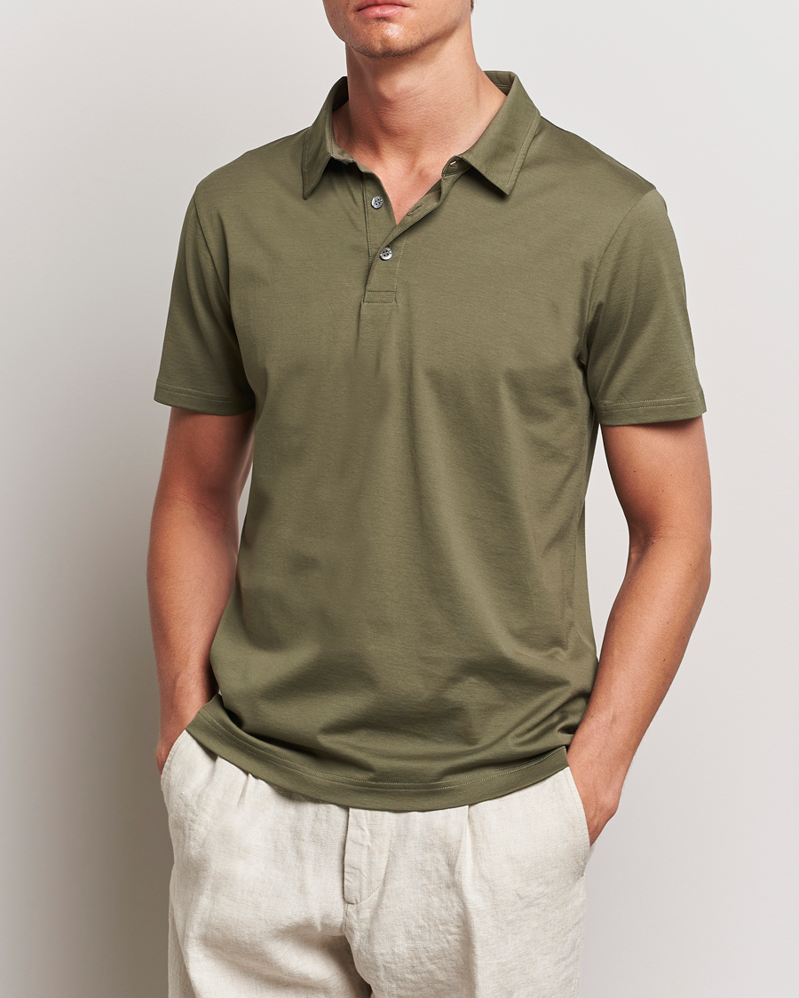 Herren | Kleidung | Sunspel | Cotton Jersey Polo Khaki