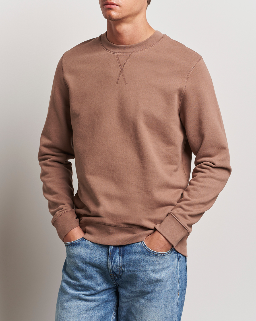 Herren |  | Sunspel | Loopback Sweatshirt Dark Sand