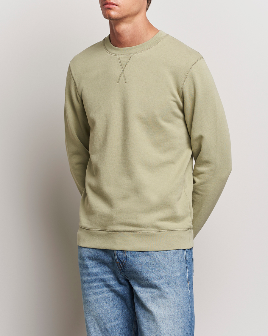 Herren | Pullover | Sunspel | Loopback Sweatshirt Pale Khaki
