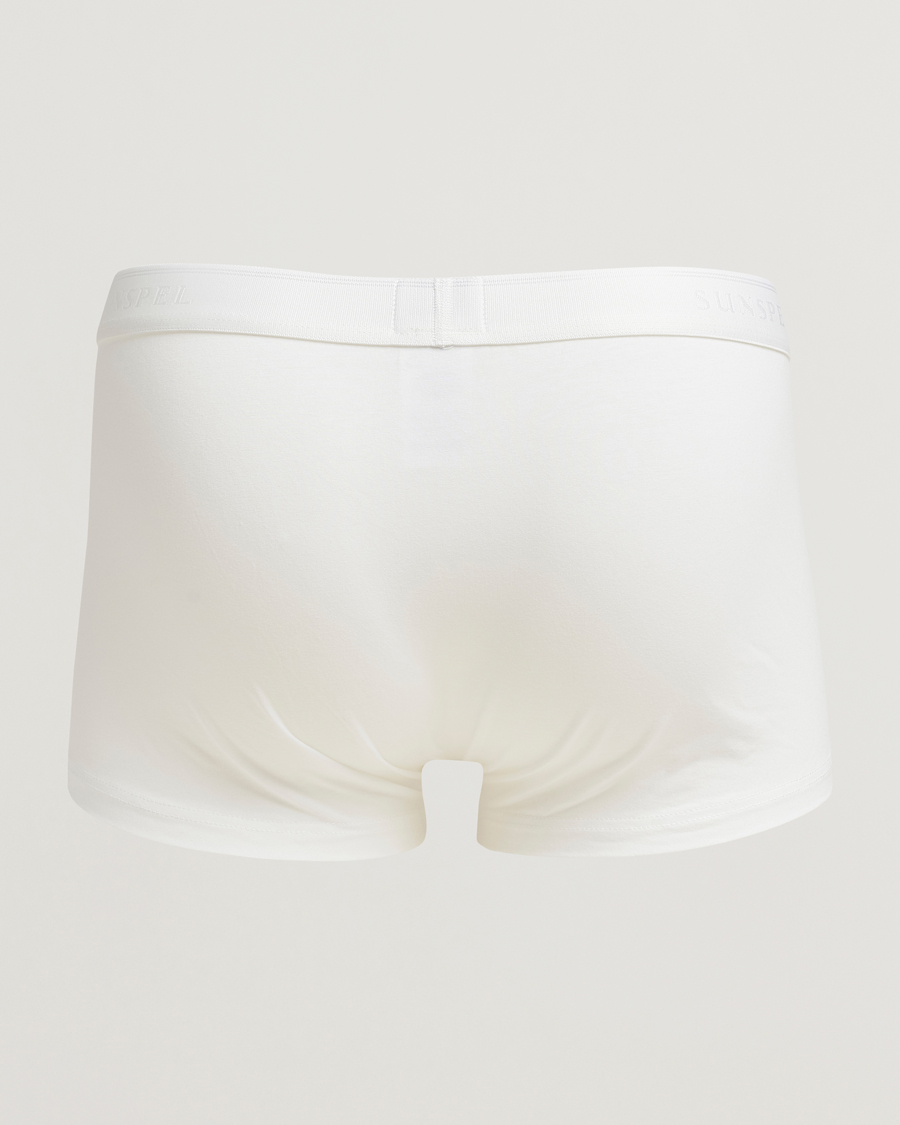 Herren | Neue Produktbilder | Sunspel | 3-Pack Cotton Stretch Trunk White